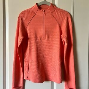 Lululemon Ventscape Half Zip Size 6 Coral Orange
